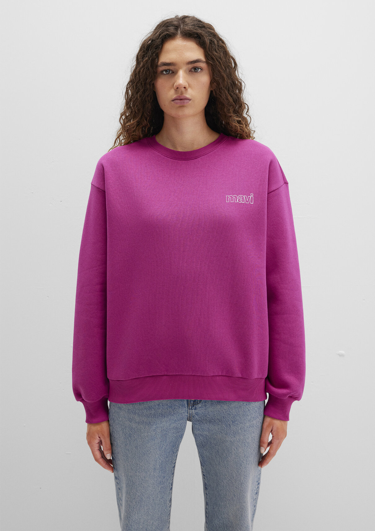 Mavi Logo Baskılı Pembe Sweatshirt görsel 4