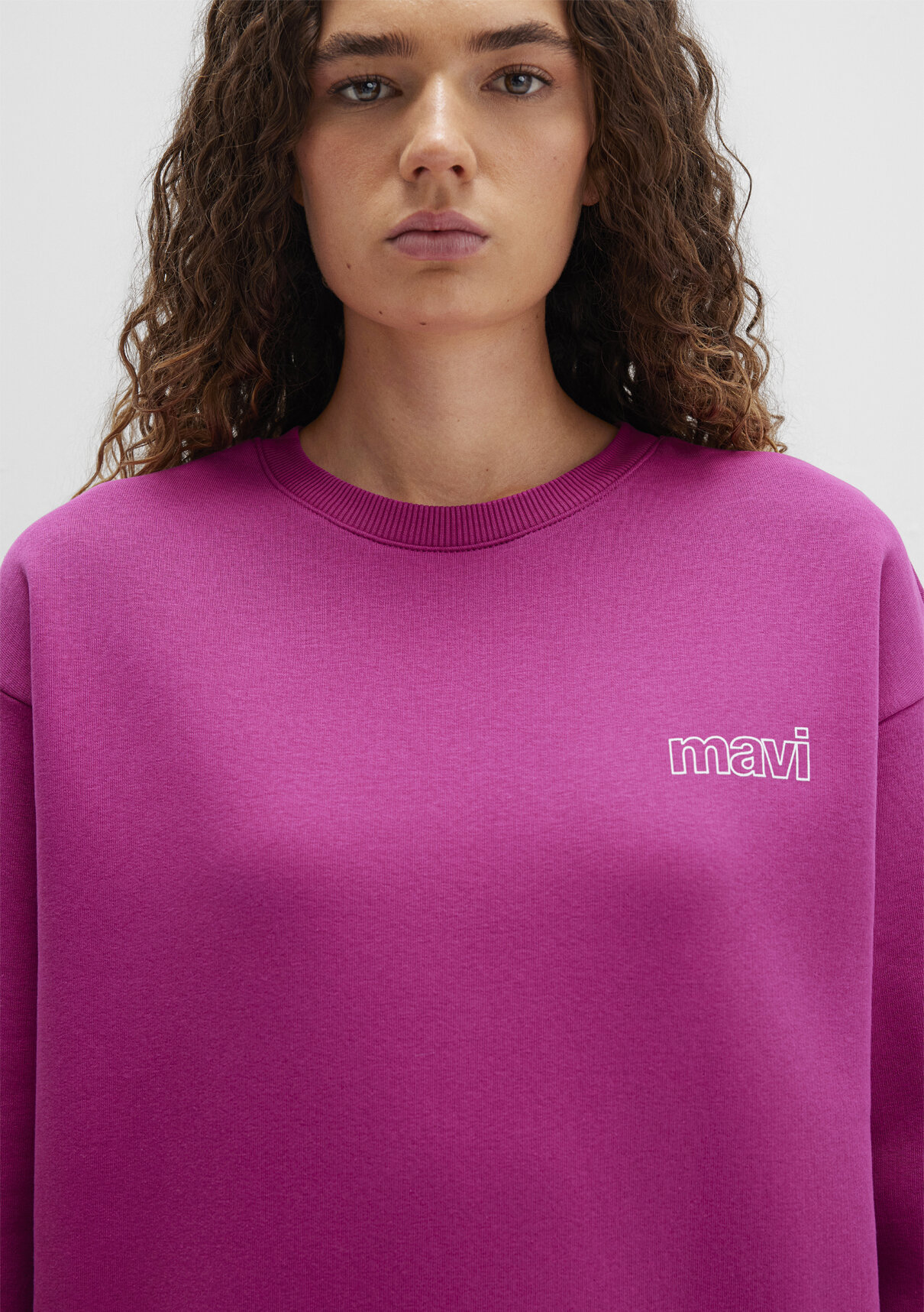 Mavi Logo Baskılı Pembe Sweatshirt görsel 6