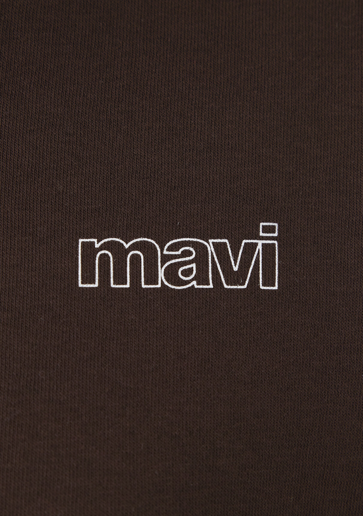 Mavi Logo Baskılı Kahverengi Sweatshirt görsel 7