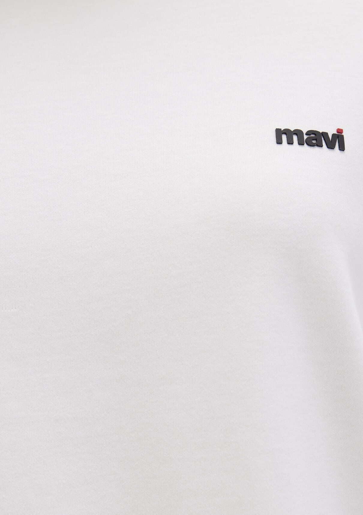 Mavi Mini Mavi Logo Baskılı İnterlok Beyaz Basic Tişört görsel 7