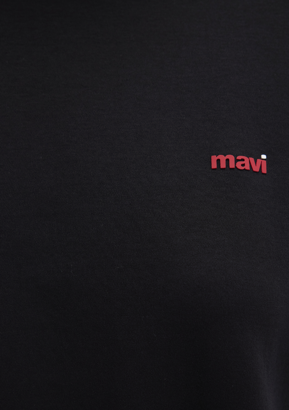 Mavi Mini Mavi Logo Baskılı İnterlok Siyah Basic Tişört görsel 6