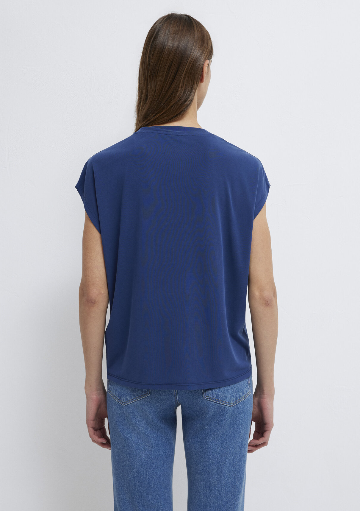 Mavi Soft-Premium Lacivert (TENCEL™) Modal Karışımlı V Yaka Tişört görsel 6