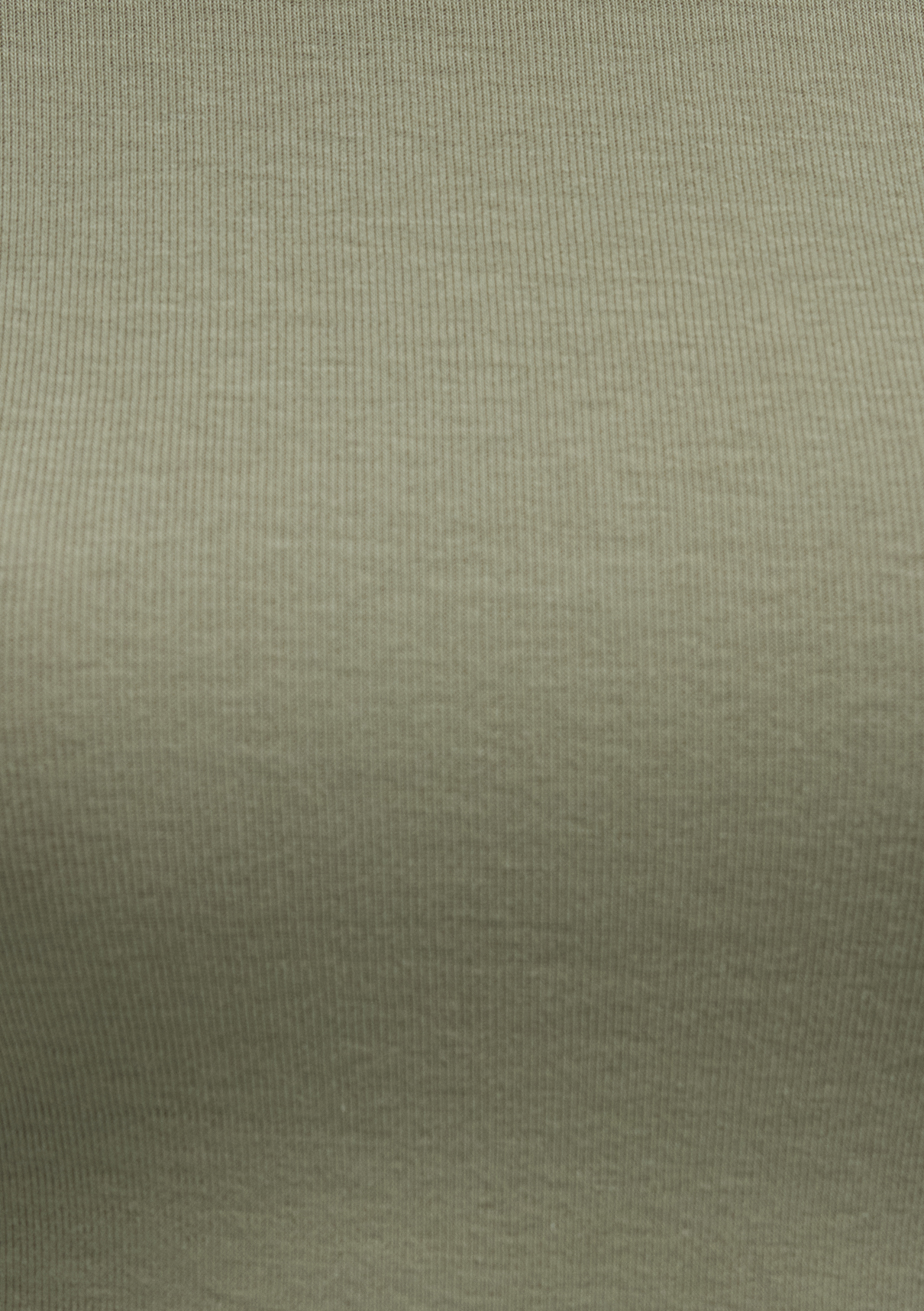 Mavi Uzun Kollu Haki Crop Basic Tişört görsel 7