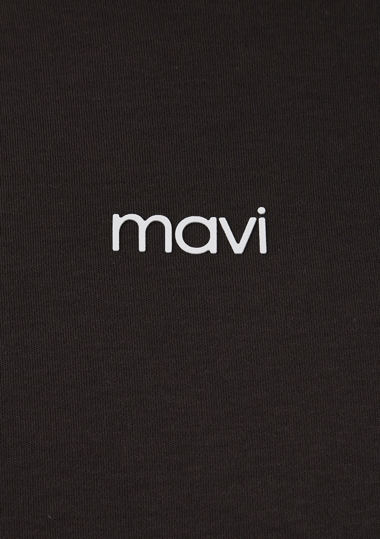 Mavi Logo Baskılı İnterlok Kahverengi Tişört görsel 7