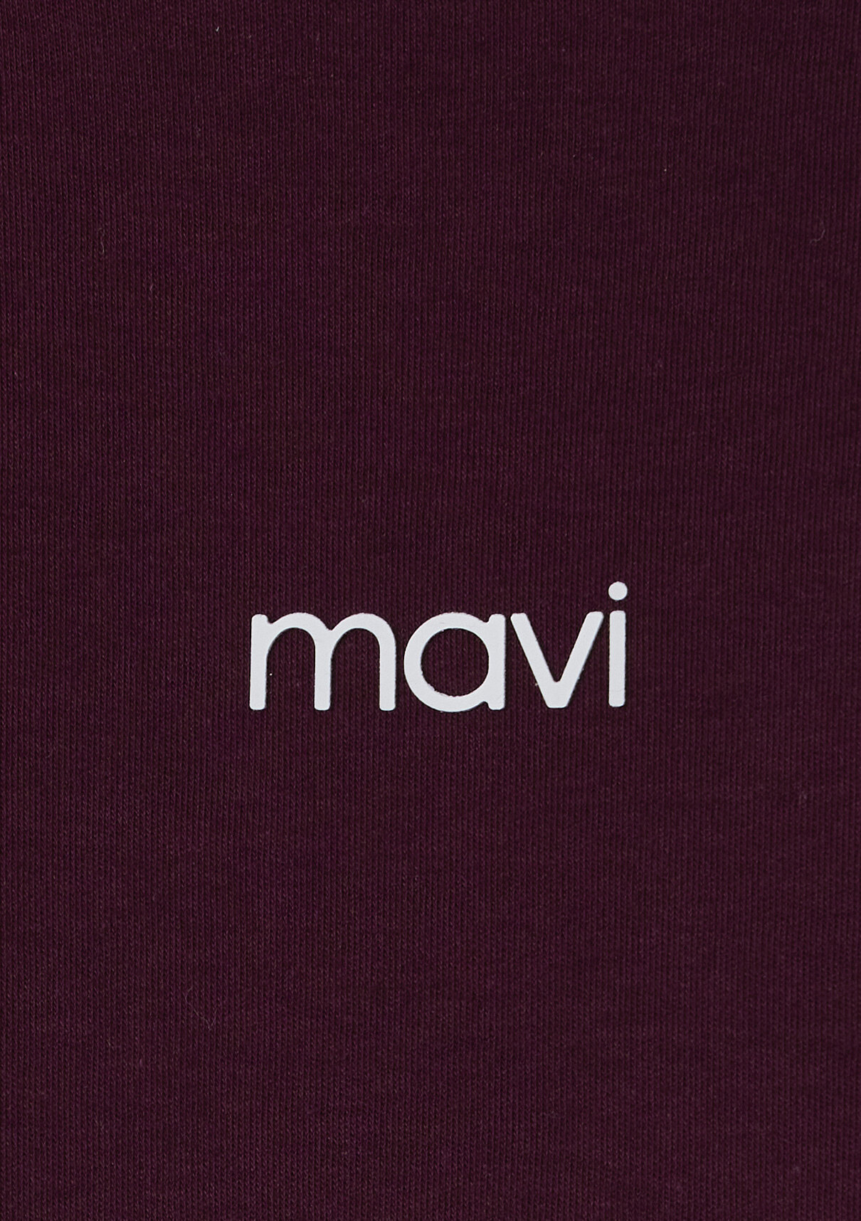 Mavi Logo Baskılı İnterlok Bordo Tişört görsel 7
