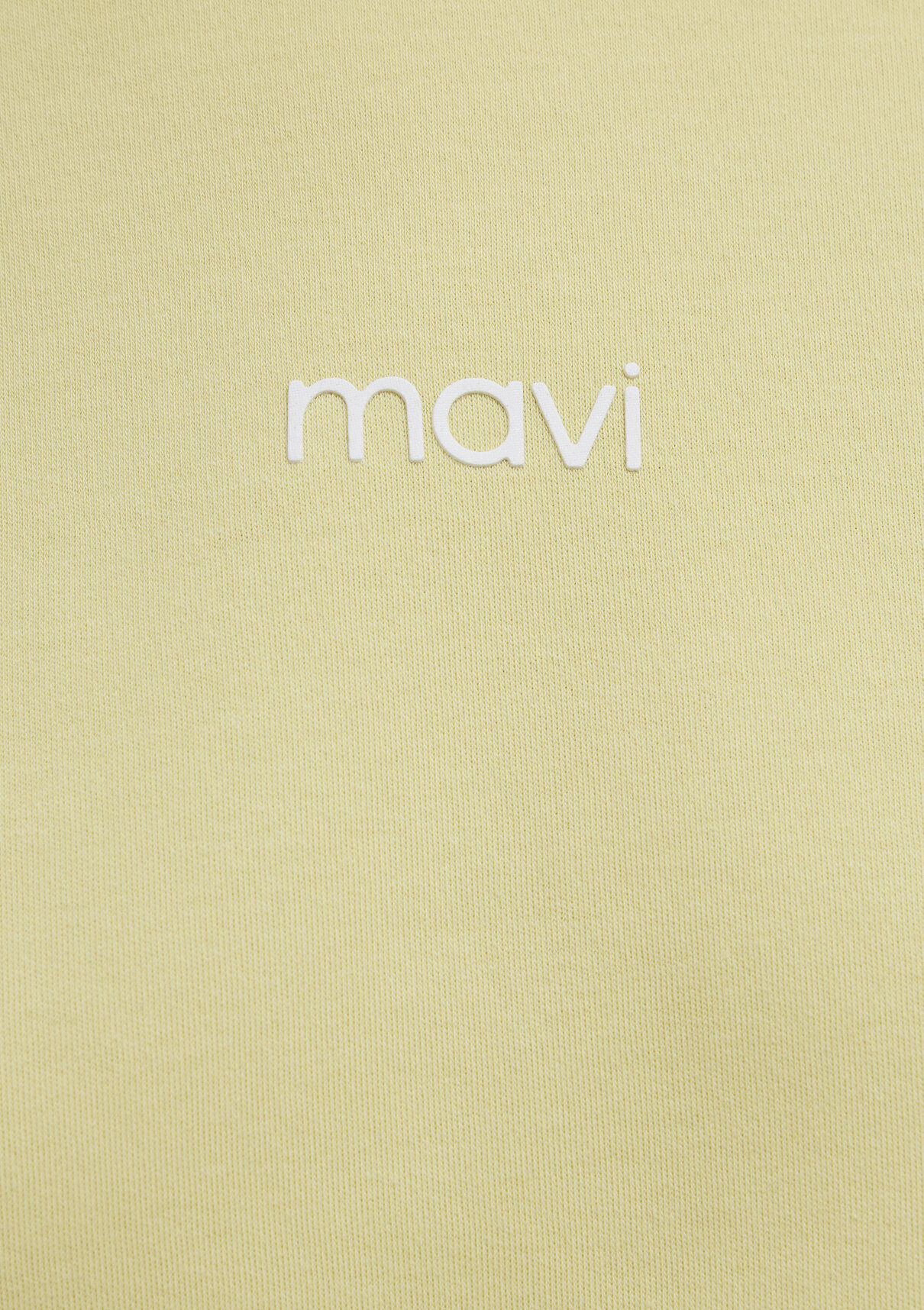 Mavi Logo Baskılı İnterlok Sarı Tişört görsel 8