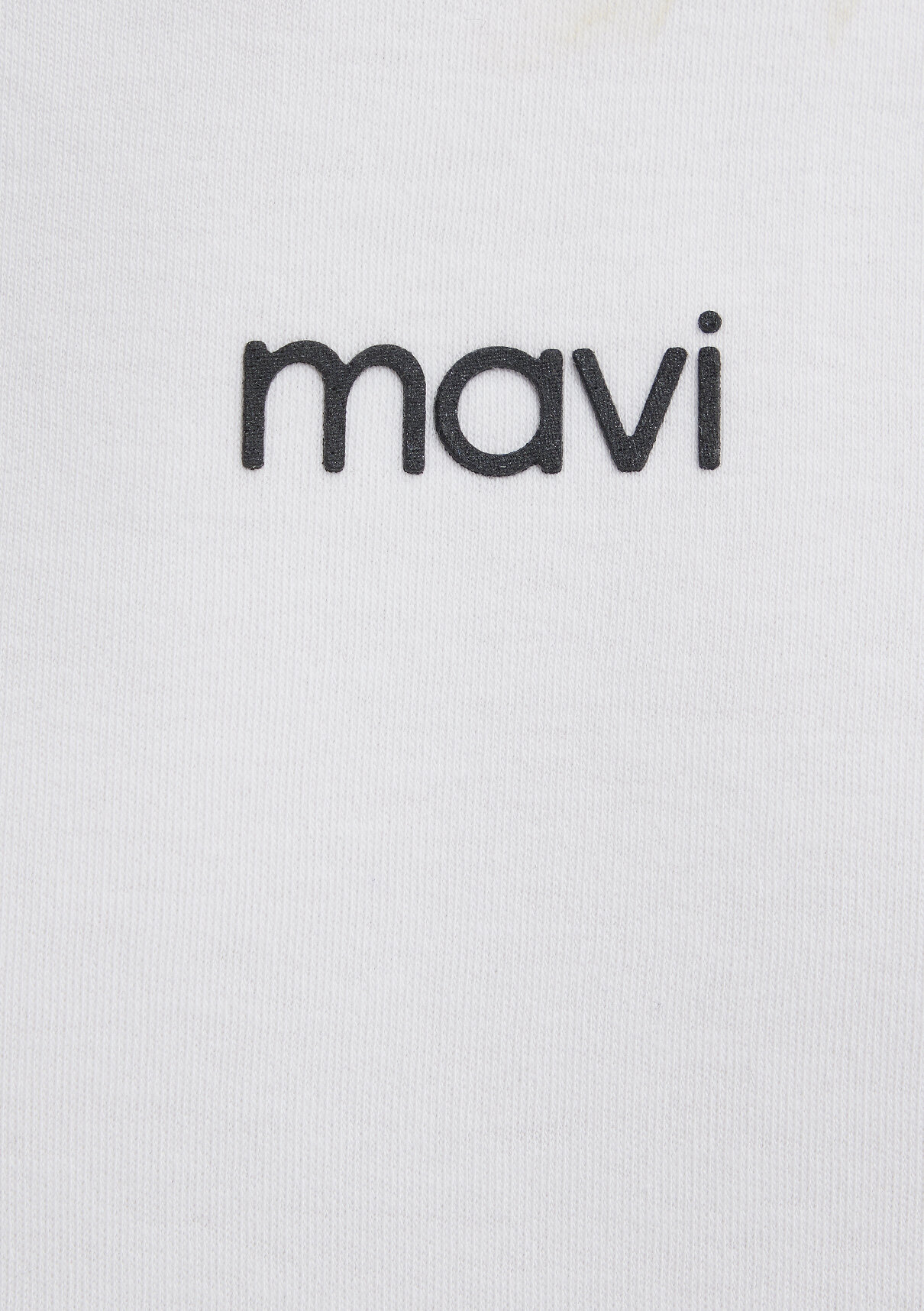 Mavi Logo Baskılı İnterlok Beyaz Tişört görsel 7