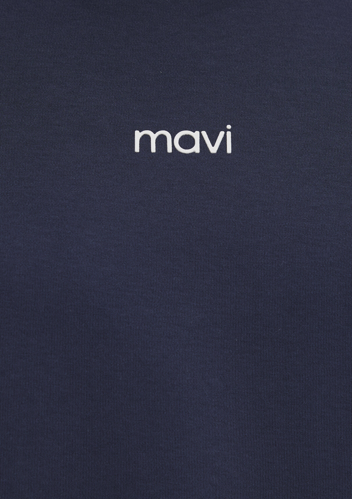 Mavi Logo Baskılı İnterlok Lacivert Tişört görsel 8