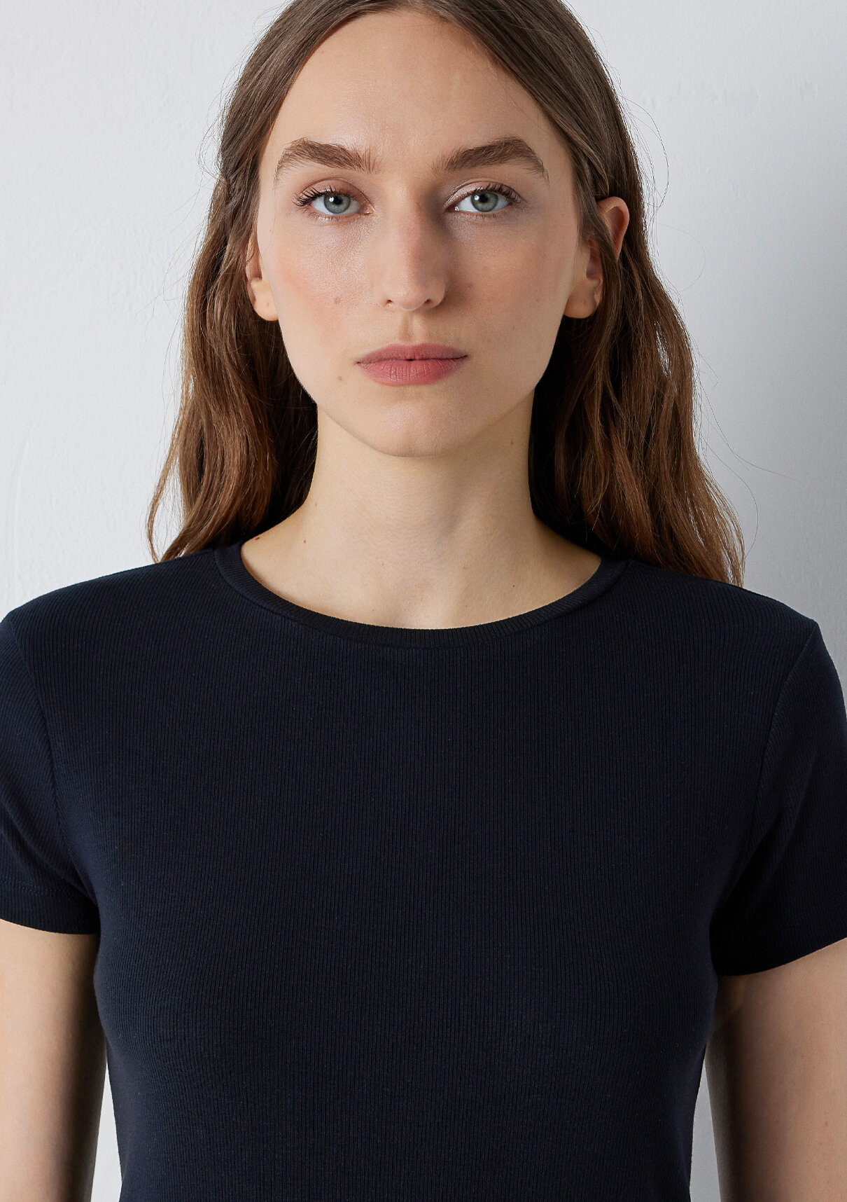 Mavi (TENCEL™) Modal Karışımlı Siyah Basic Tişört görsel 6