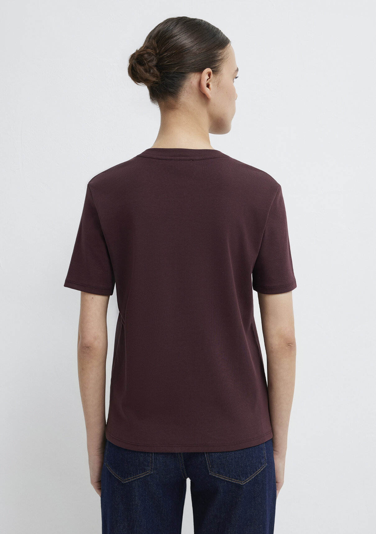 Mavi Bordo Basic Tişört görsel 6