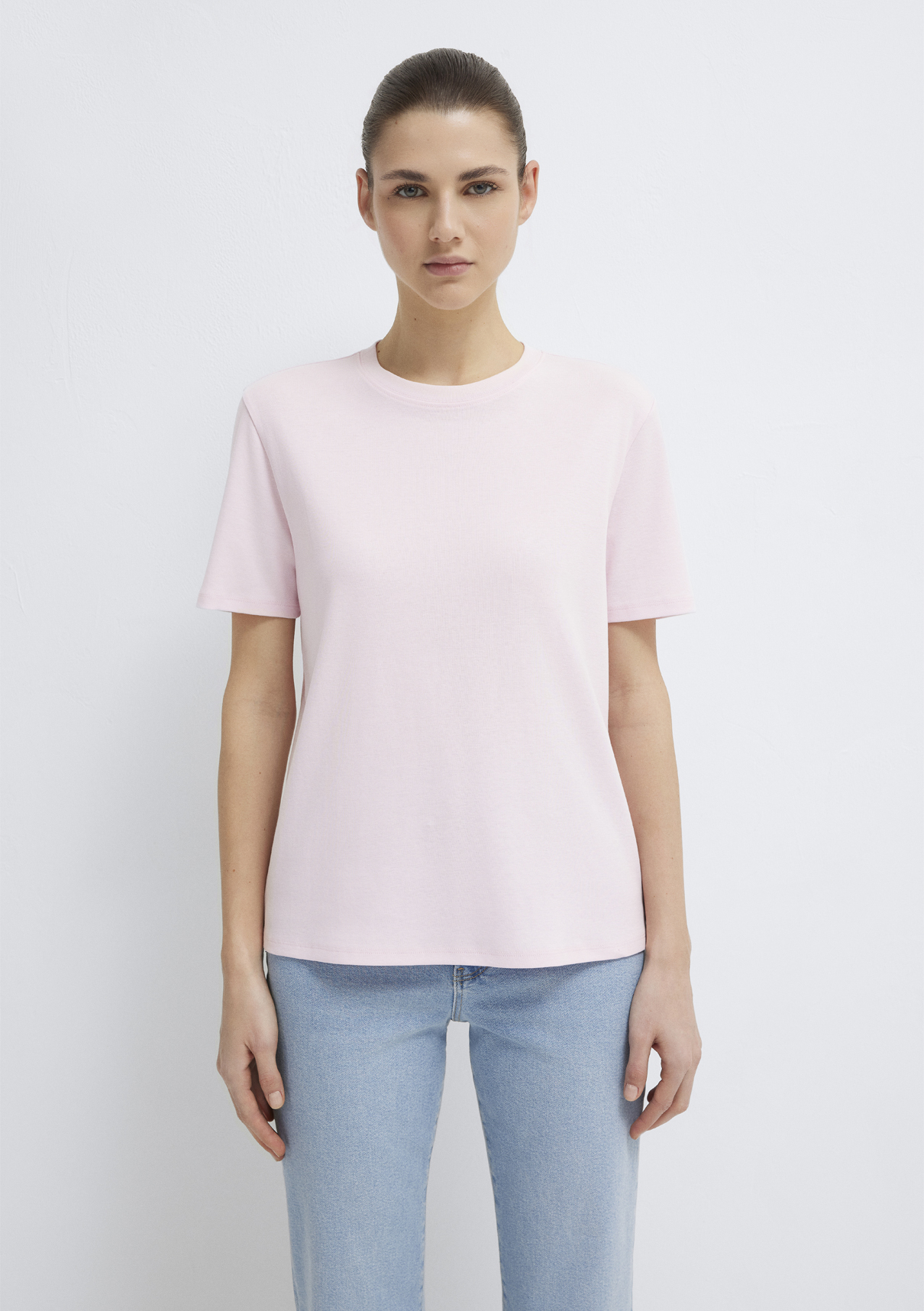 Mavi Pembe Basic Tişört görsel 3