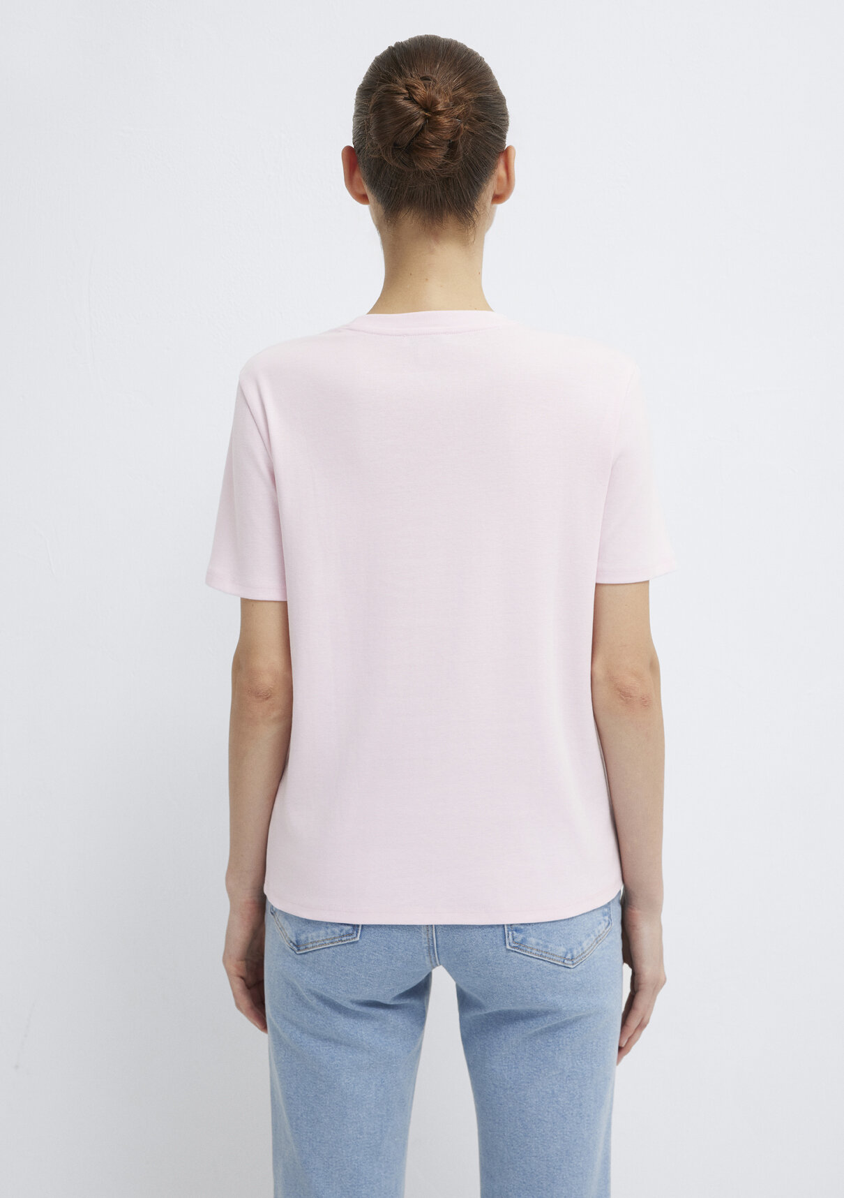 Mavi Pembe Basic Tişört görsel 5
