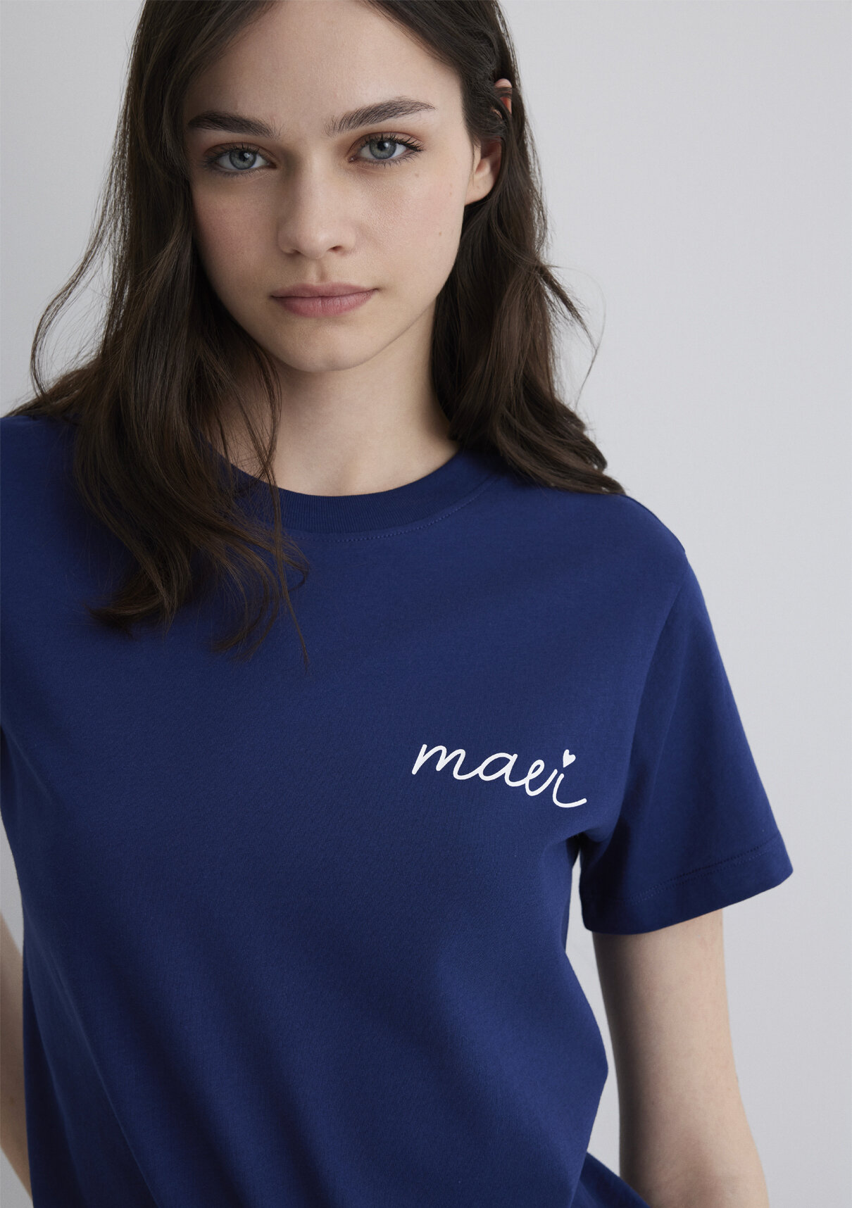 Mavi Logo Baskılı Lacivert Tişört görsel 2