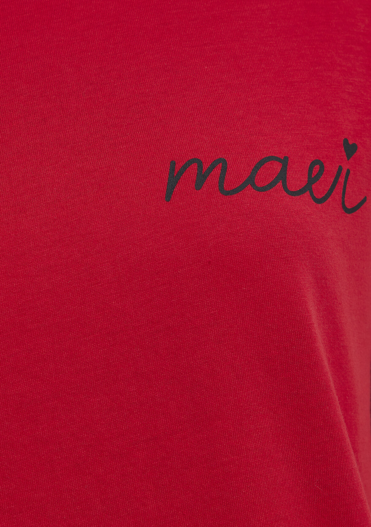 Mavi Logo Baskılı Kırmızı Tişört görsel 8