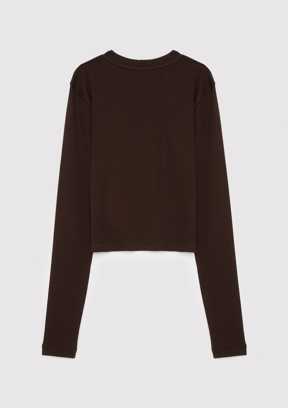 Mavi 2li Uzun Kollu Crop Basic Tişört görsel 5