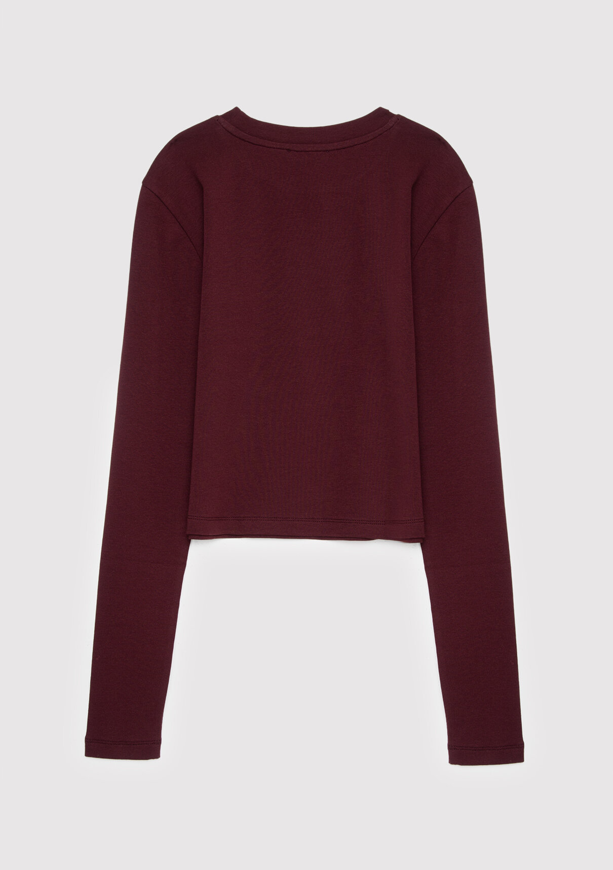 Mavi 2li Uzun Kollu Crop Basic Tişört görsel 5