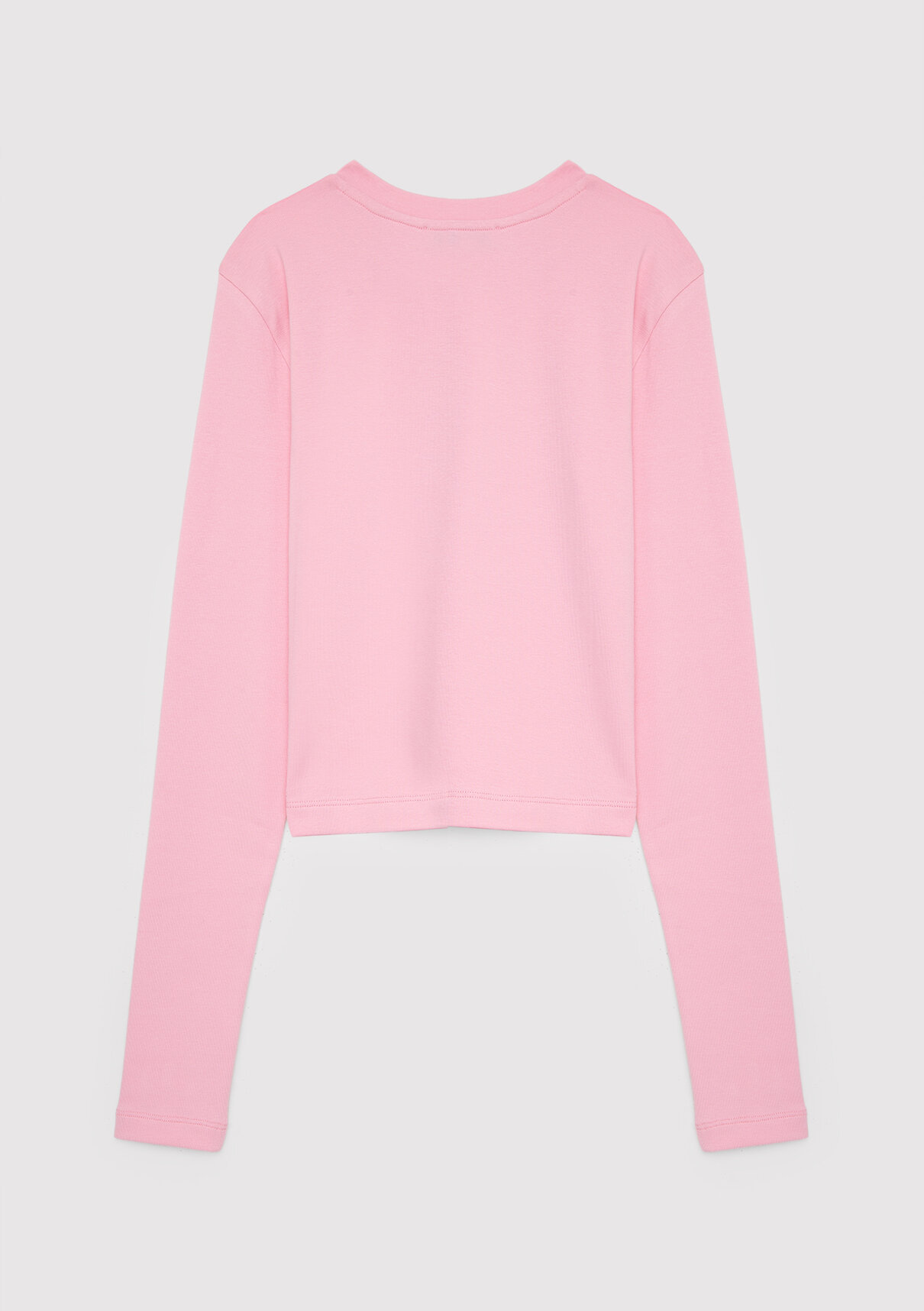 Mavi 2li Uzun Kollu Crop Basic Tişört görsel 5