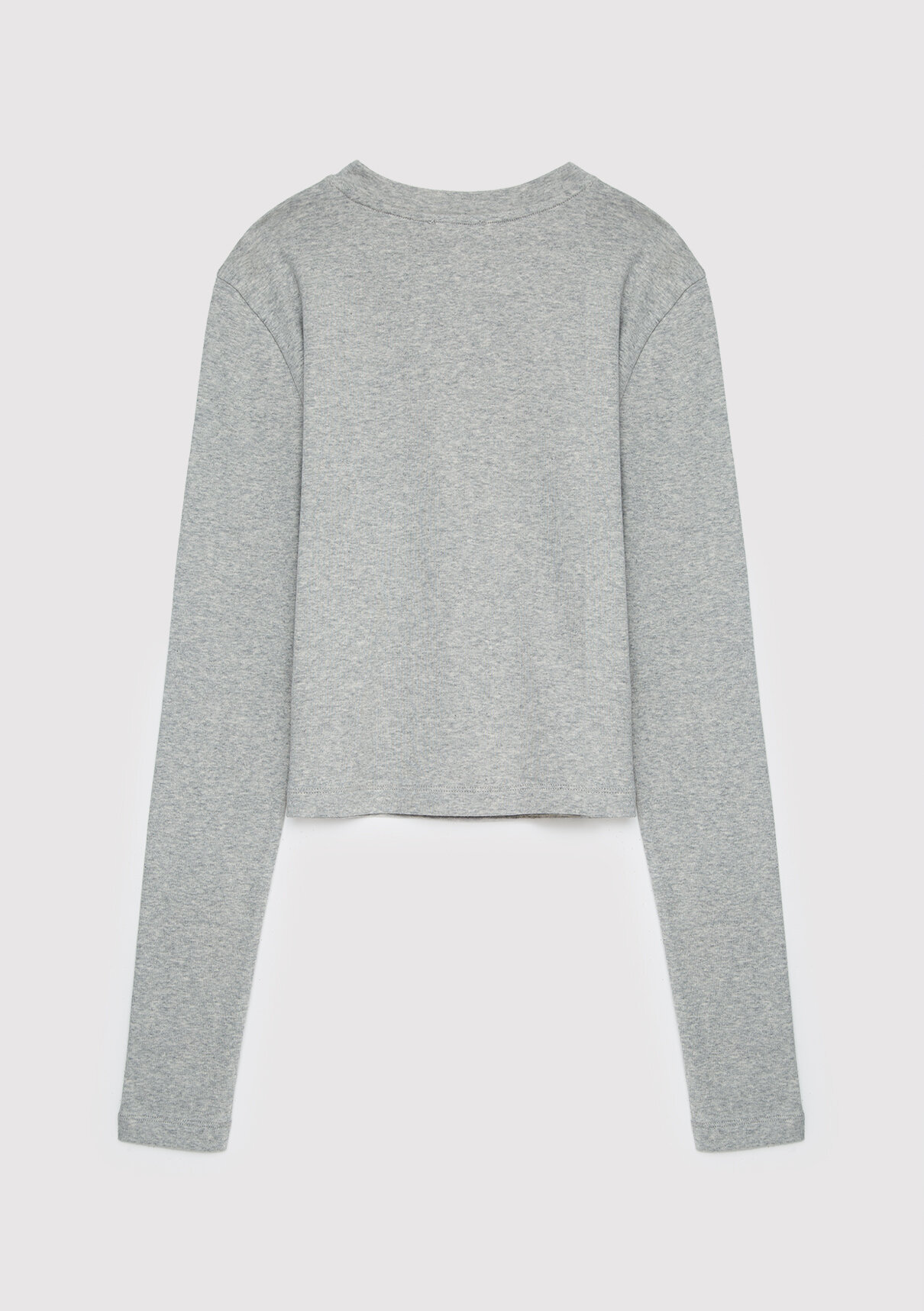 Mavi 2li Uzun Kollu Crop Basic Tişört görsel 7
