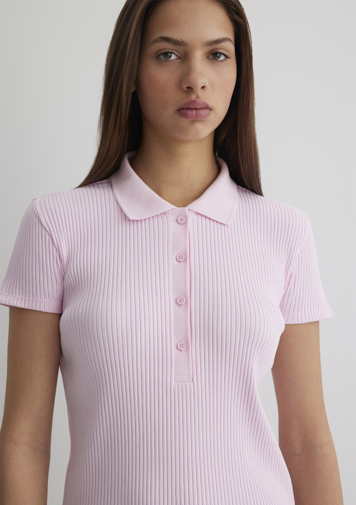 Mavi Pembe Polo Tişört görsel 5
