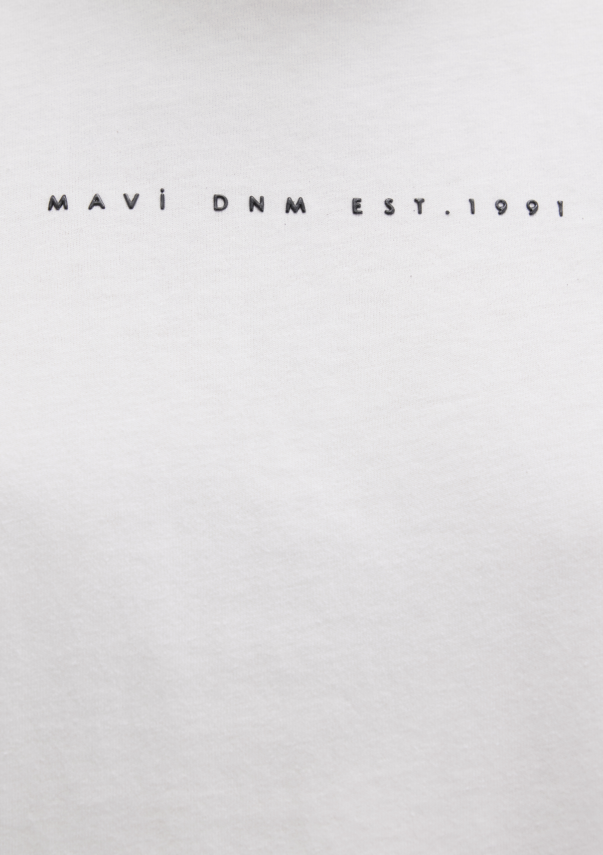 Mavi Baskılı Beyaz Tişört görsel 6