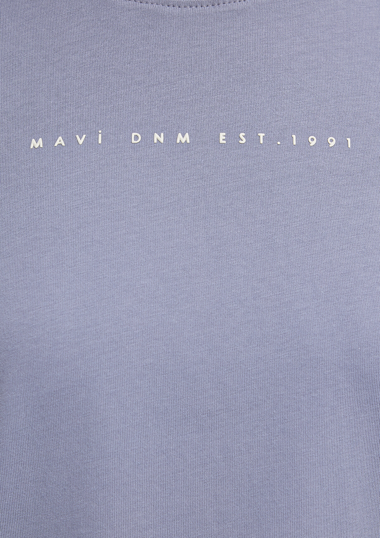 Mavi Baskılı Mor Tişört görsel 7