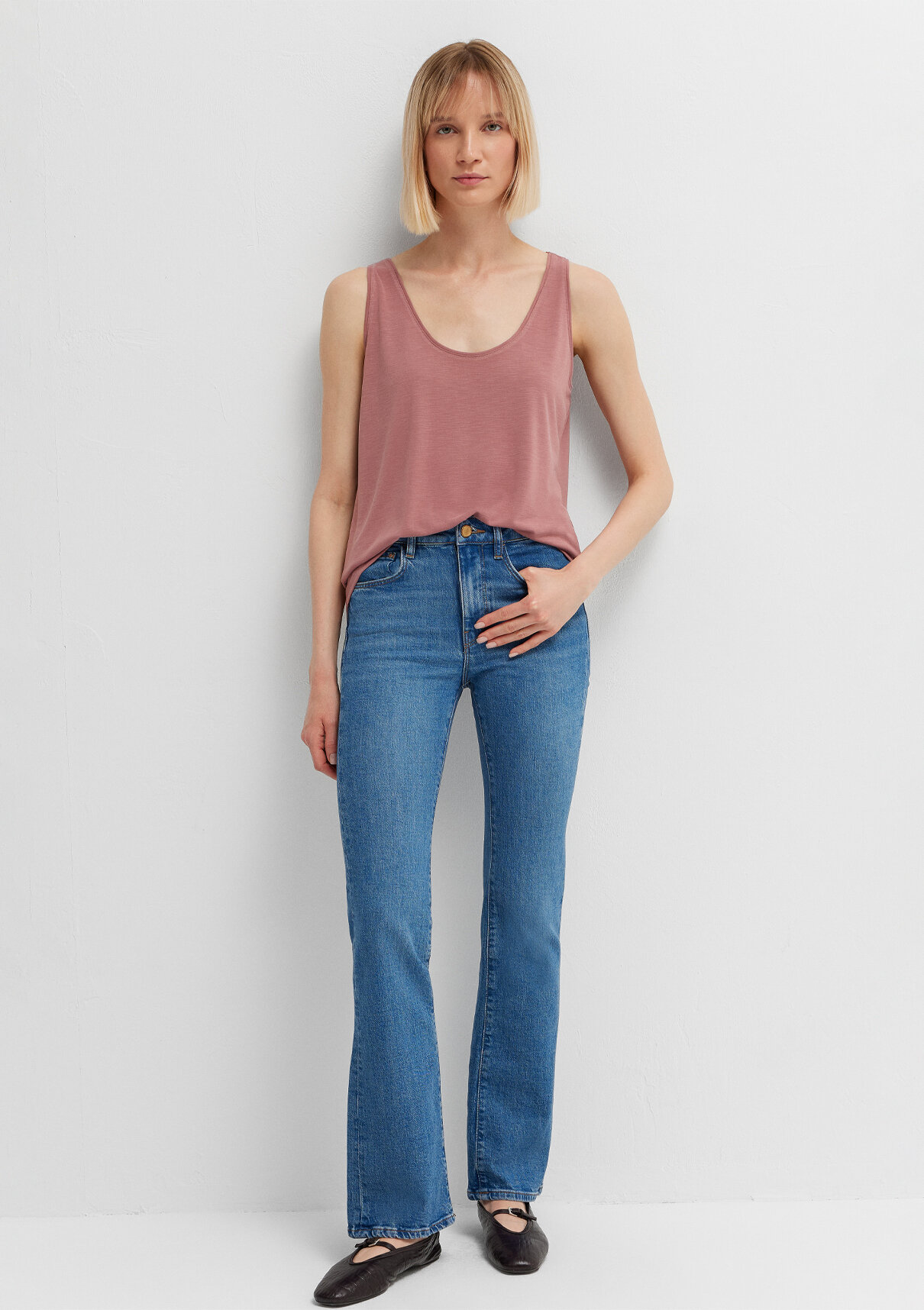 Mavi (Tencel TM) Modal Karışımlı Pembe Atlet görsel 3
