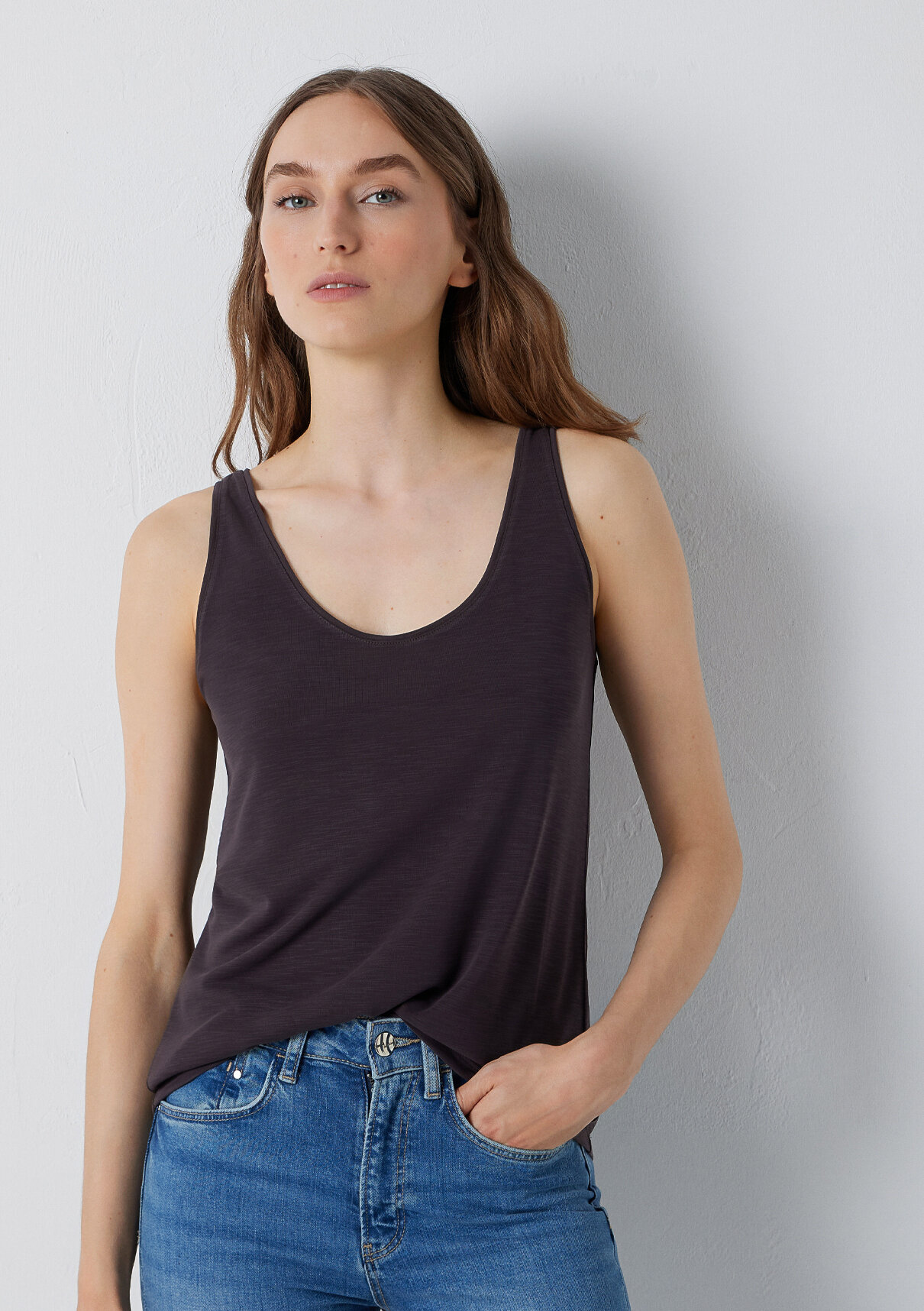 Mavi (Tencel™) Modal Karışımlı Kahverengi Atlet