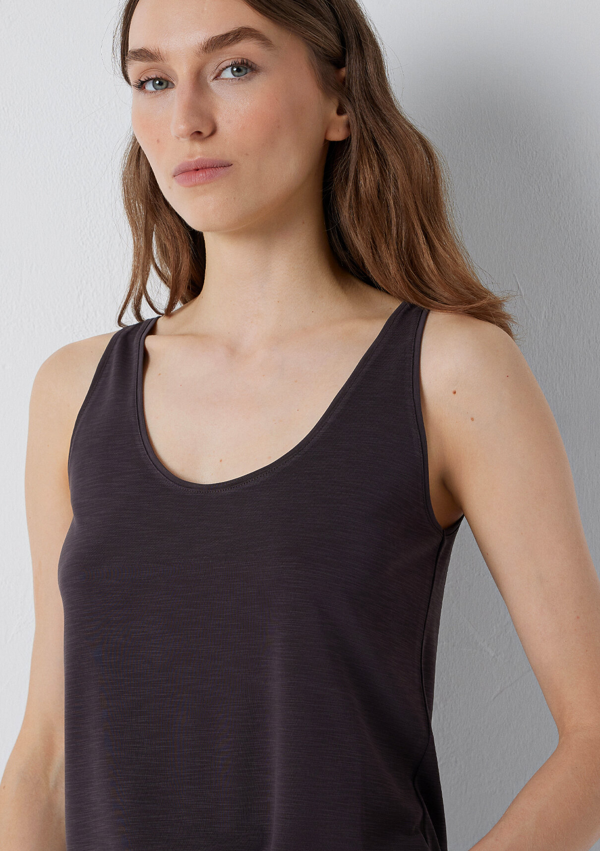 Mavi (Tencel™) Modal Karışımlı Kahverengi Atlet görsel 2