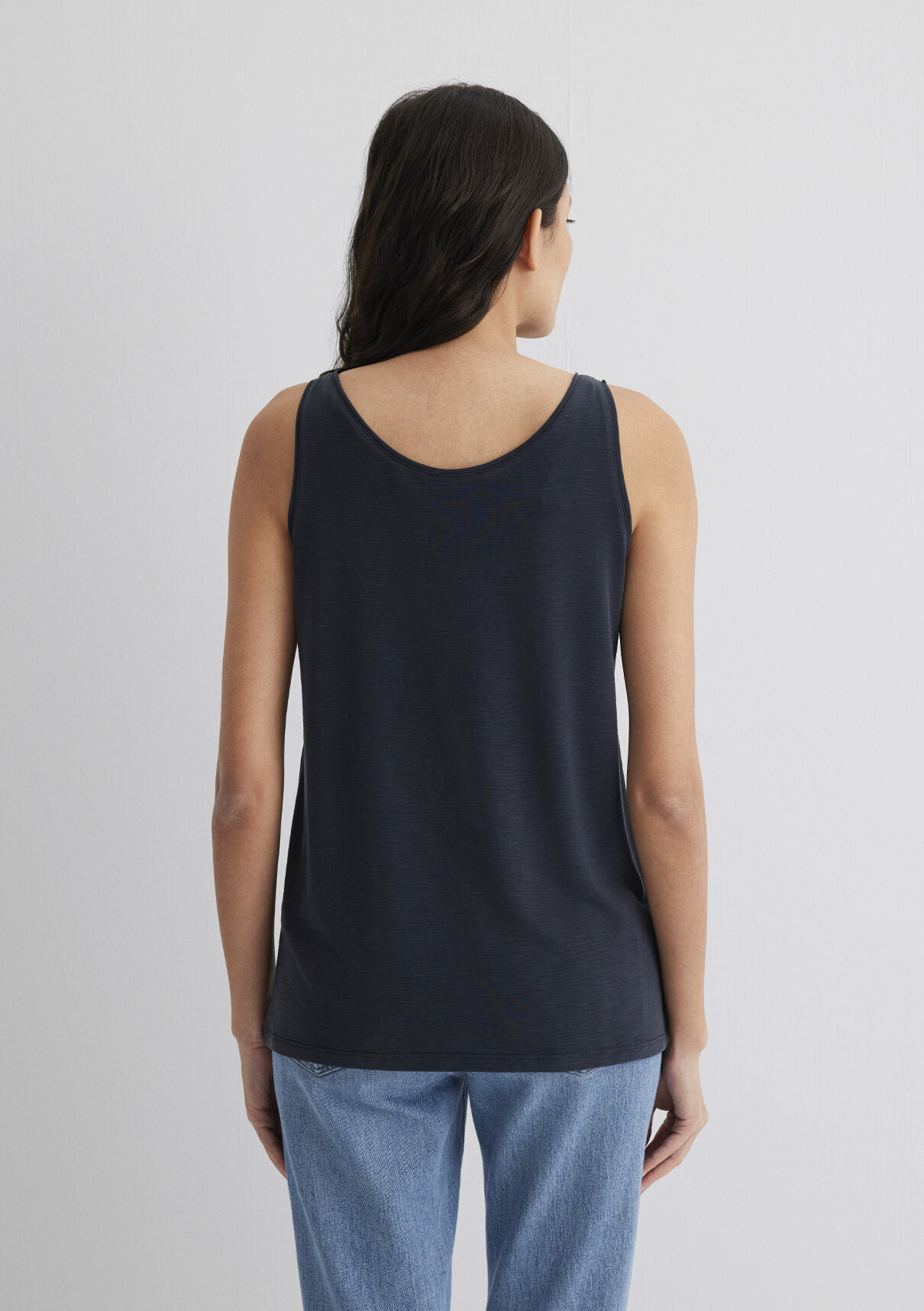 Mavi (Tencel™) Modal Karışımlı Siyah Atlet görsel 5