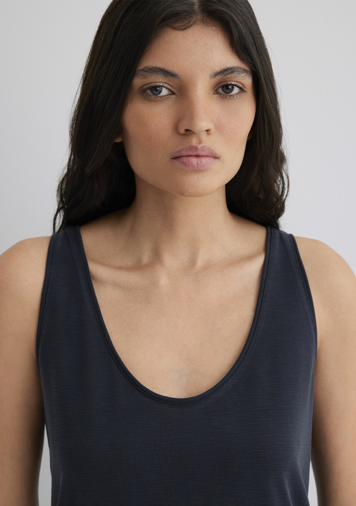 Mavi (Tencel™) Modal Karışımlı Siyah Atlet görsel 6