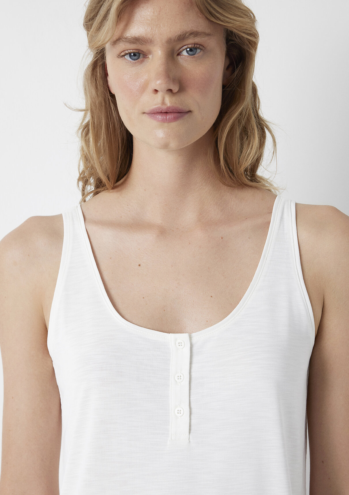 Mavi (Tencel TM) Modal Karışımlı Ekru Atlet görsel 6