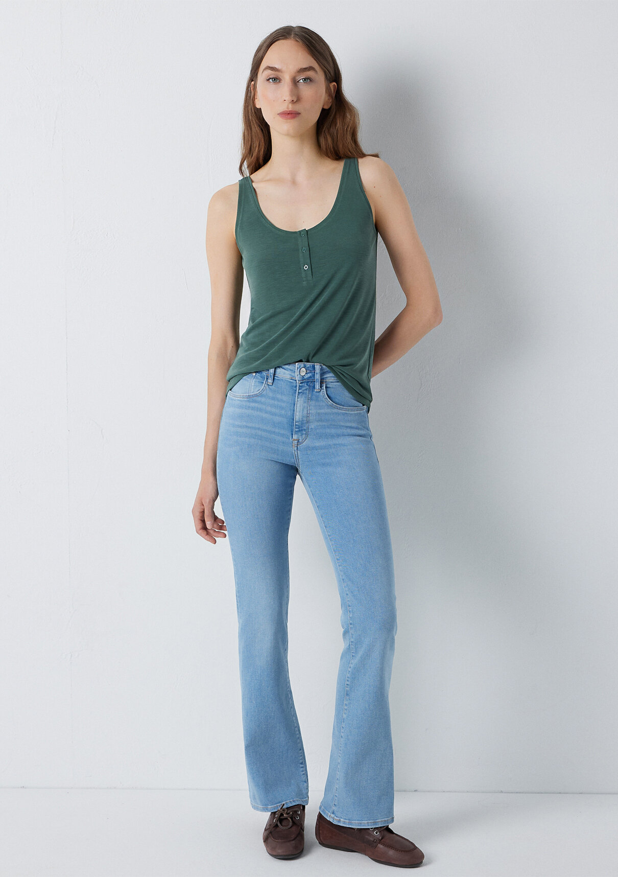 Mavi (Tencel™) Modal Karışımlı Yeşil Atlet görsel 2
