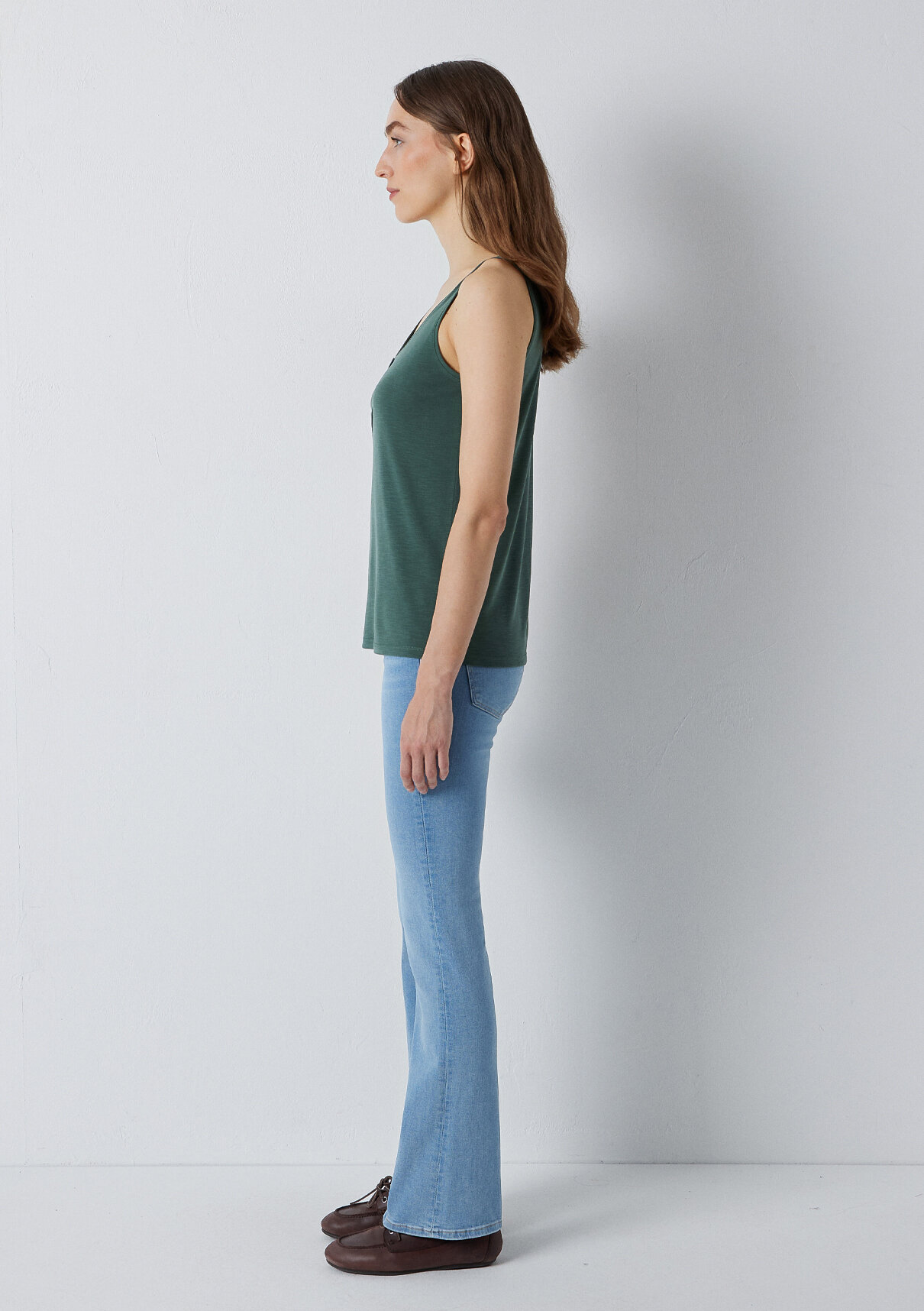 Mavi (Tencel™) Modal Karışımlı Yeşil Atlet görsel 4