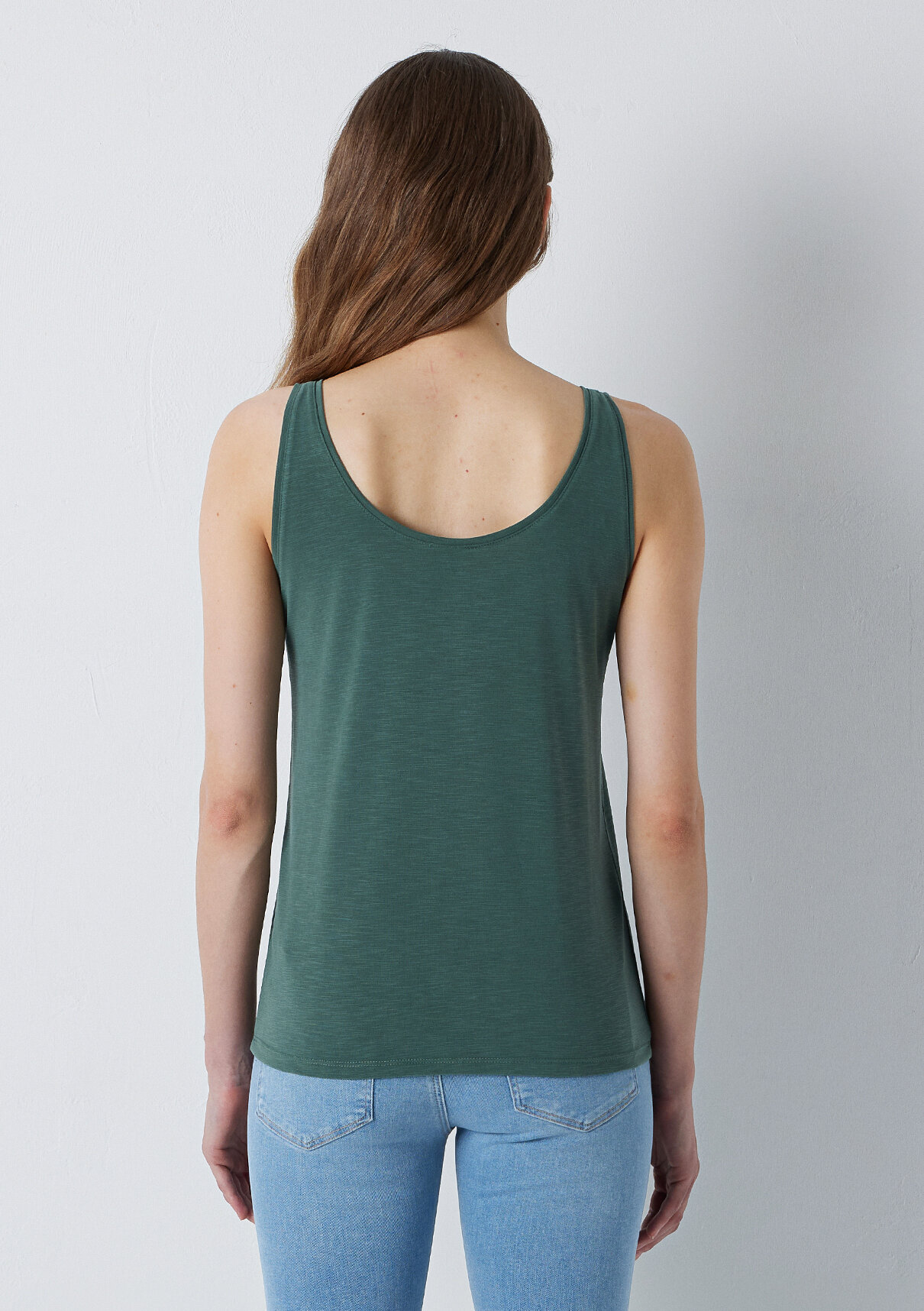 Mavi (Tencel™) Modal Karışımlı Yeşil Atlet görsel 5