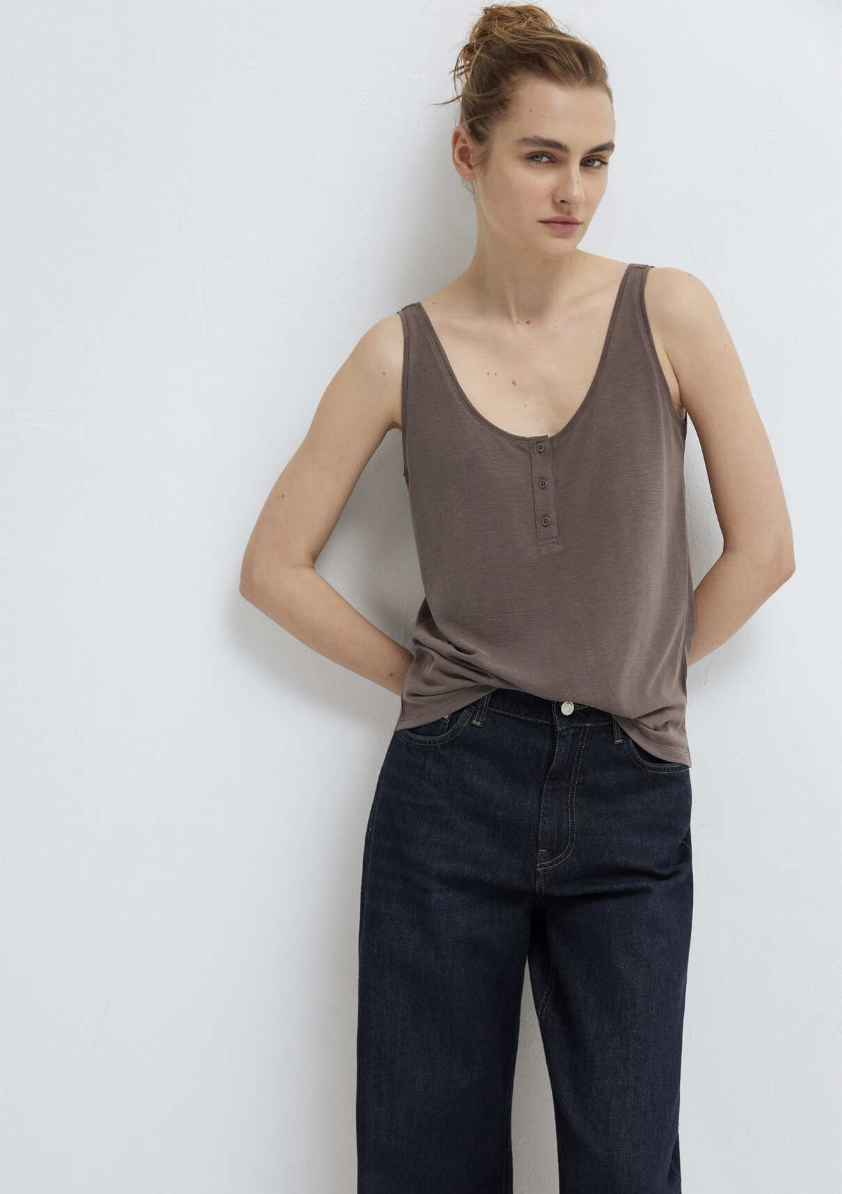 Mavi (Tencel™) Modal Karışımlı Kahverengi Atlet