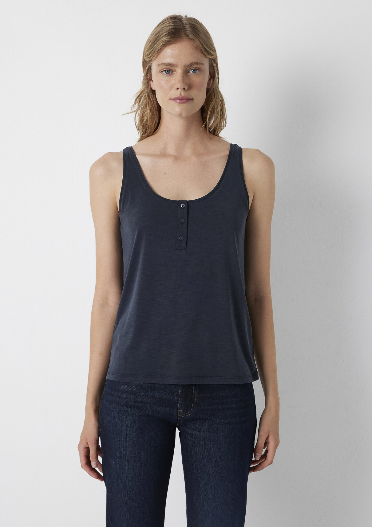 Mavi (Tencel™) Modal Karışımlı Siyah Atlet görsel 3