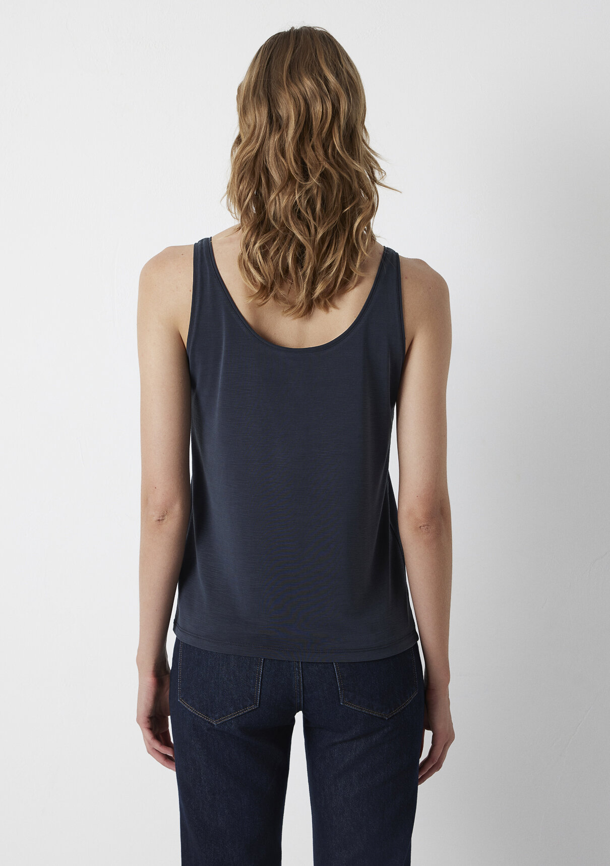 Mavi (Tencel™) Modal Karışımlı Siyah Atlet görsel 5