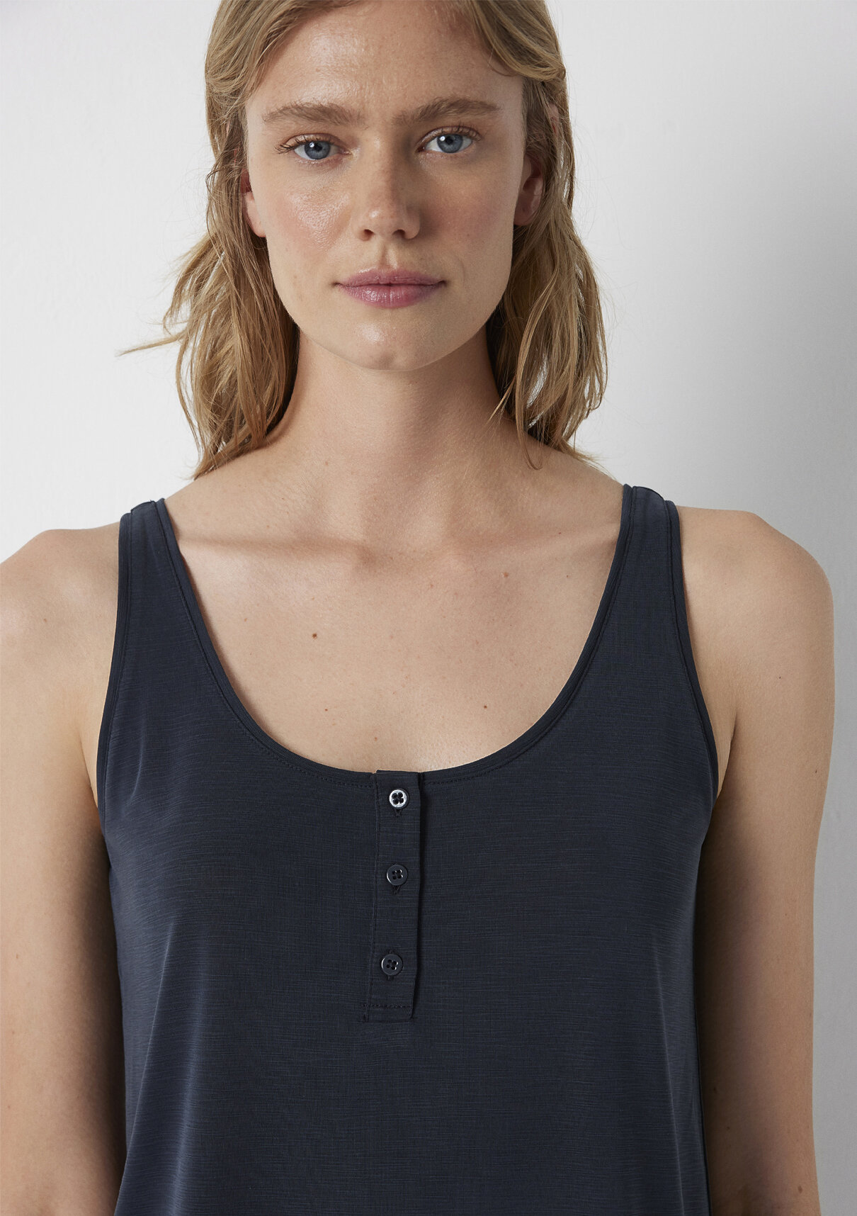 Mavi (Tencel™) Modal Karışımlı Siyah Atlet görsel 6