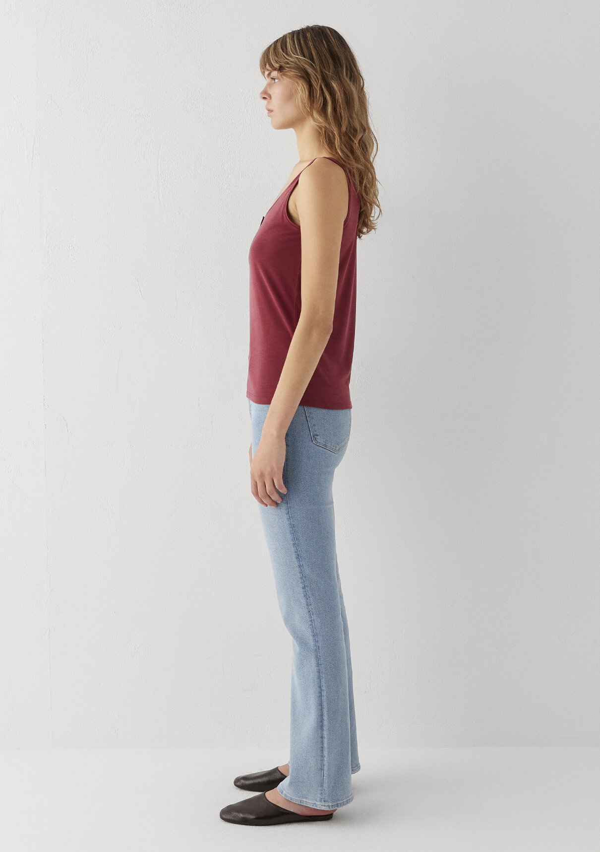 Mavi (Tencel TM) Modal Karışımlı Bordo Atlet görsel 4