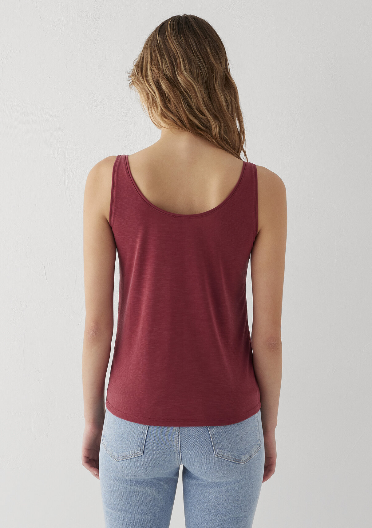 Mavi (Tencel TM) Modal Karışımlı Bordo Atlet görsel 5