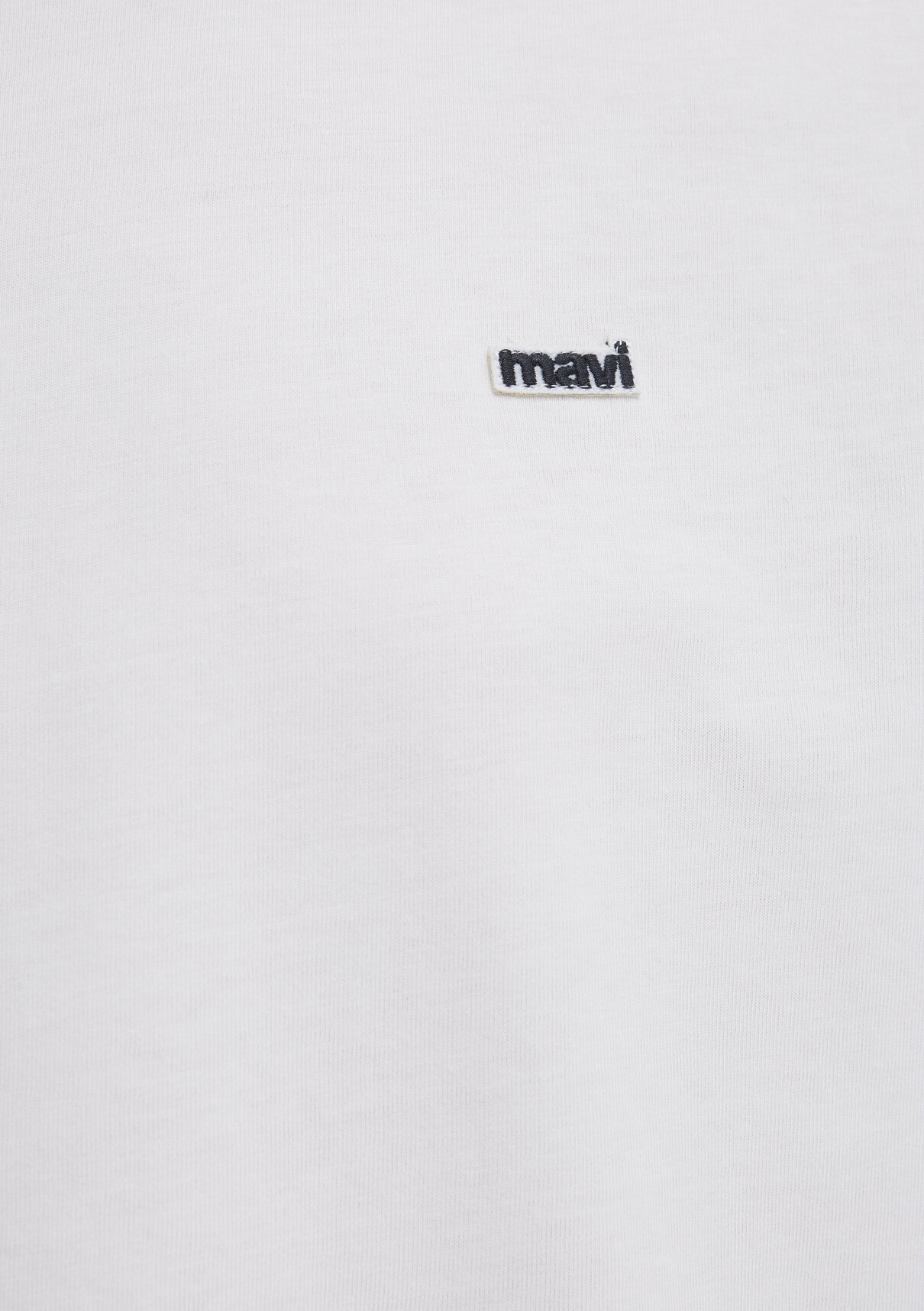 Mavi Logo Baskılı Ekru Tişört görsel 8