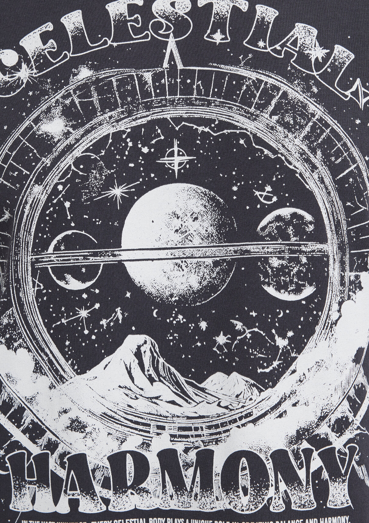 Mavi Astroloji Baskılı Antrasit Tişört görsel 7