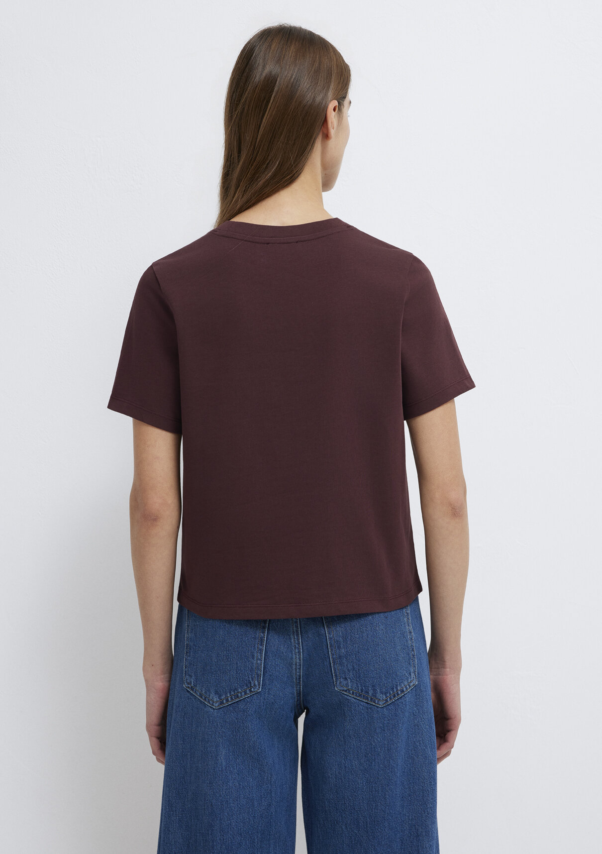 Mavi Bordo Basic Tişört görsel 6