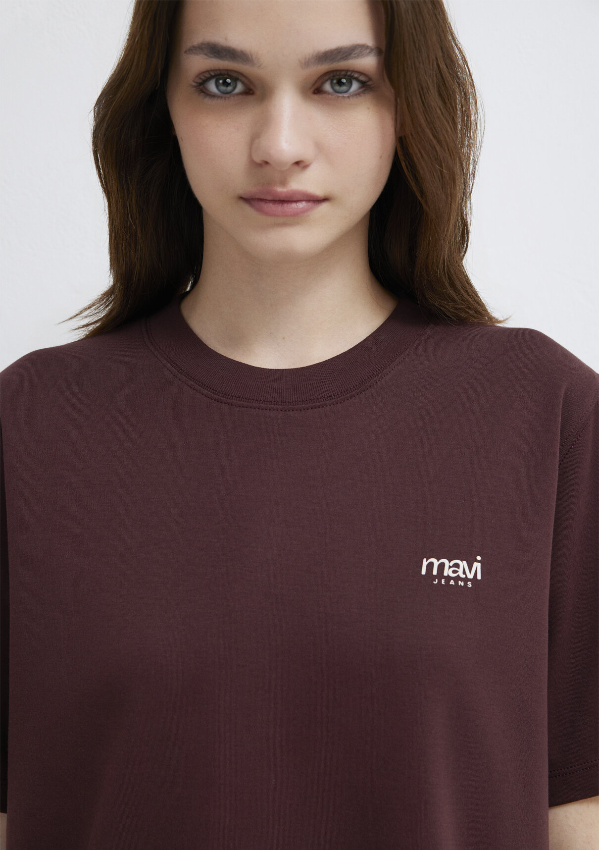 Mavi Jeans Baskılı Bordo Tişört görsel 6