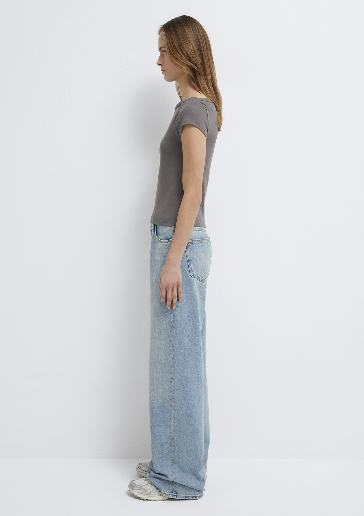 Mavi Gri Basic Tişört görsel 5