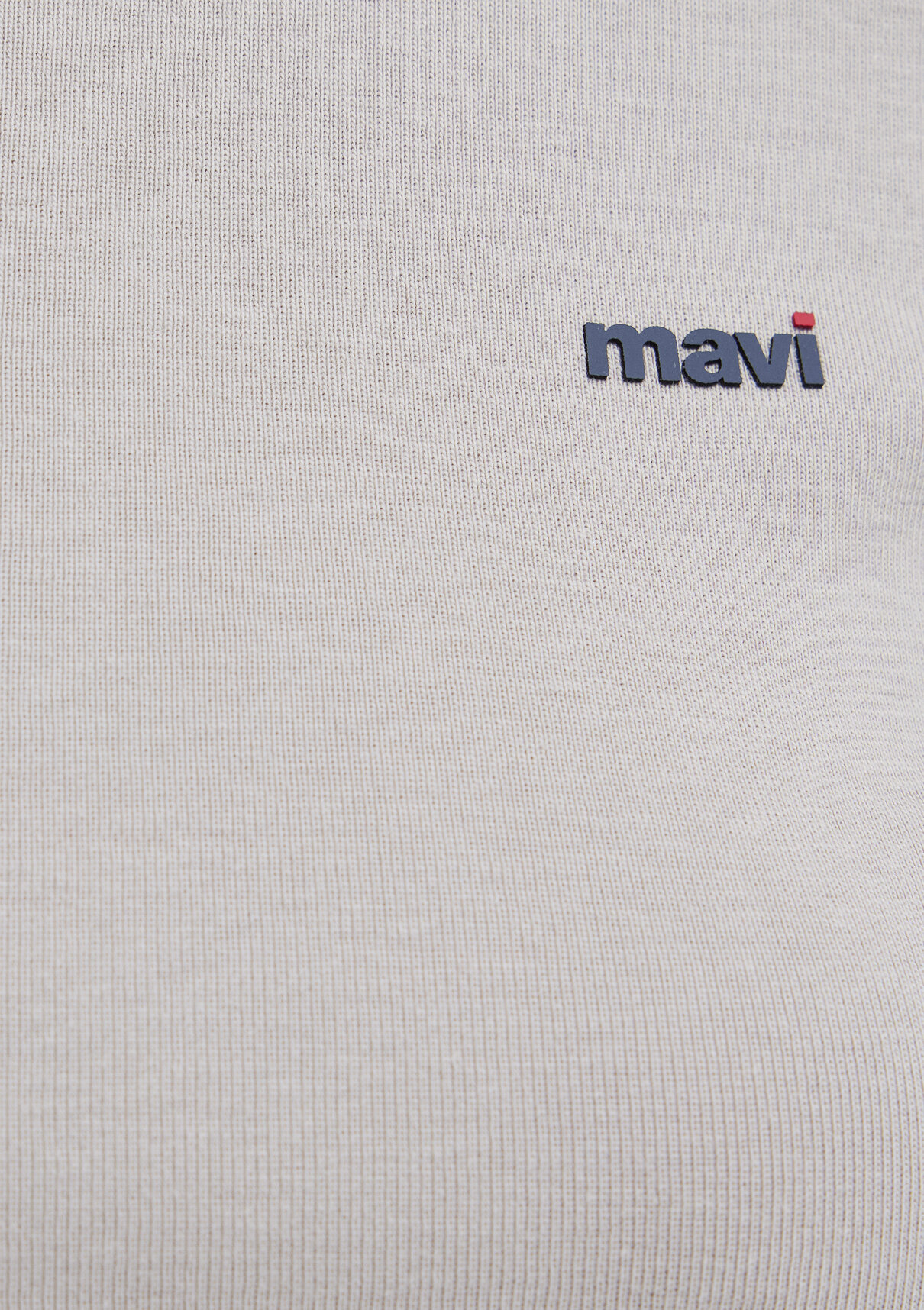 Mavi Logo Baskılı Gri Tişört görsel 7