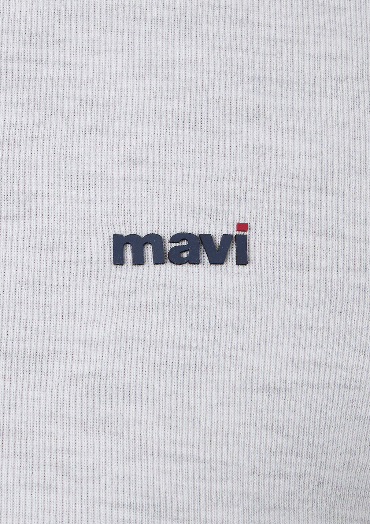 Mavi Logo Baskılı Gri Crop Tişört görsel 7