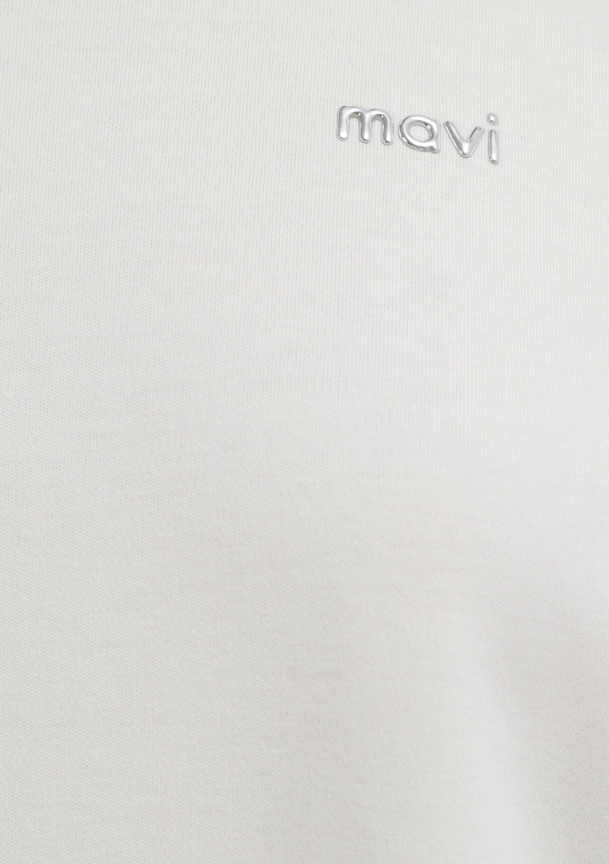 Mavi Logo Baskılı Ekru Tişört görsel 8