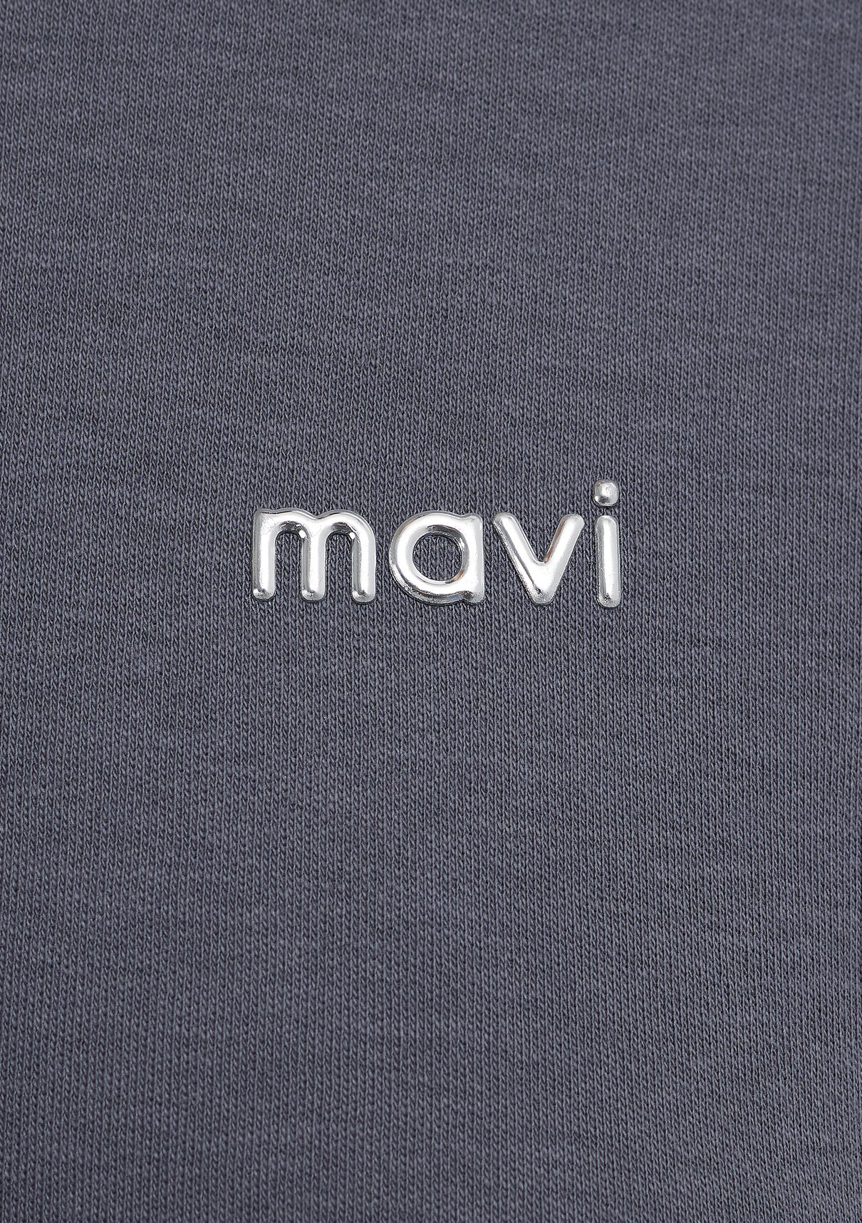 Mavi Logo Baskılı Gri Tişört görsel 8
