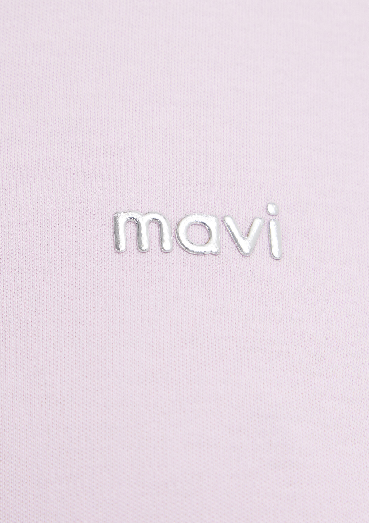 Mavi Logo Baskılı Pembe Tişört görsel 7